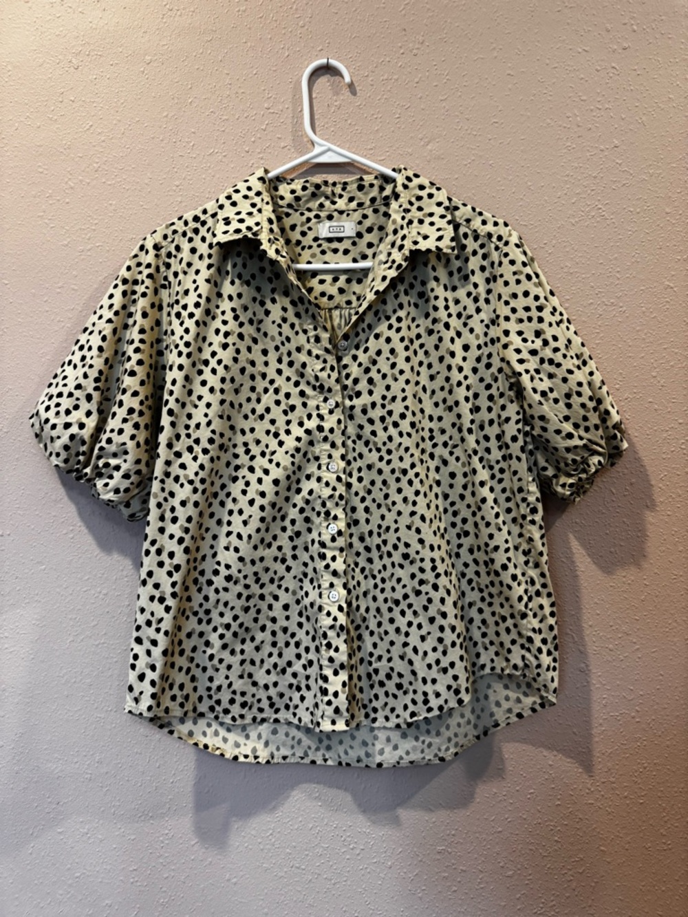 AYR Cream Black Spot Button-Up Shirt